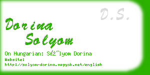 dorina solyom business card